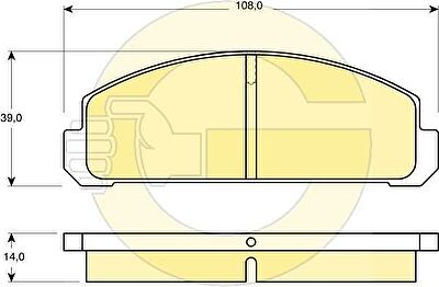 Girling 6101789 комплект тормозных колодок, дисковый тормоз на MAZDA 323 I (FA)