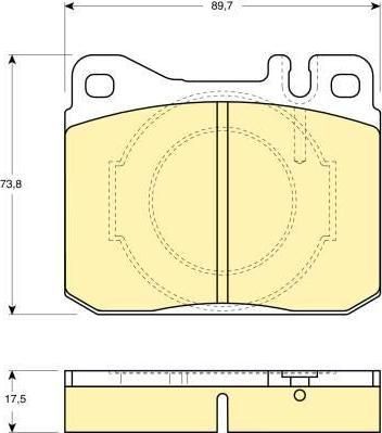 Girling 6102642 Колодки тормозные MERCEDES W123/W126 76-91 передние