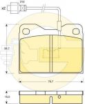 Girling 6102692 комплект тормозных колодок, дисковый тормоз на TALBOT 1307-1510