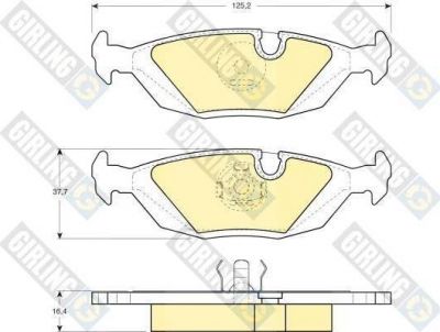 GIRLING Колодки торм. диск. задние E30/E28/E34 75-94 34211159273 (571557, 6102992)