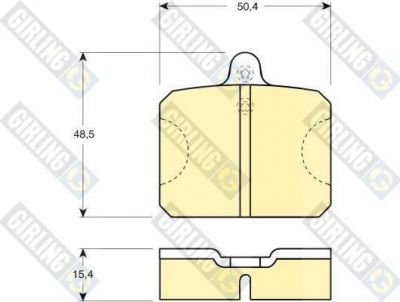 Girling 6103009 комплект тормозных колодок, дисковый тормоз на SKODA 105,120 (744)