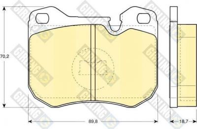 Girling 6103092 комплект тормозных колодок, дисковый тормоз на PORSCHE 928