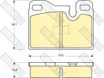 Girling 6103102 комплект тормозных колодок, дисковый тормоз на PORSCHE 928