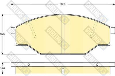 Girling 6103519 комплект тормозных колодок, дисковый тормоз на TOYOTA HILUX II пикап (LN8_, RN5_, LN6_, YN6_, YN5_, LN5_, RN6_)