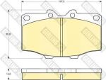 GIRLING Колодки тормозные перед. TOYOTA Land Cruiser/Hilux 2,0-3,4L 80-93 (446535210, 6103529)