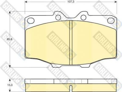 GIRLING Колодки тормозные перед. TOYOTA Land Cruiser/Hilux 2,0-3,4L 80-93 (446535210, 6103529)