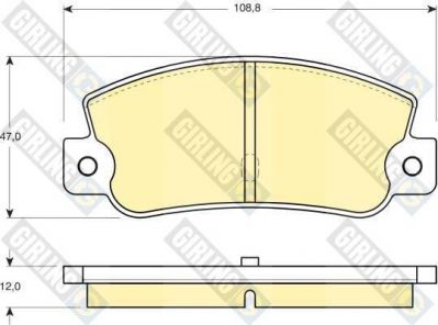 Girling 6103603 комплект тормозных колодок, дисковый тормоз на FIAT CROMA (154)