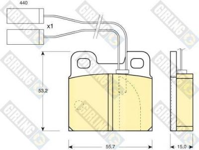 Girling 6103632 комплект тормозных колодок, дисковый тормоз на ALFA ROMEO 75 (162B)