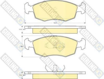 Girling 6103712 комплект тормозных колодок, дисковый тормоз на FORD SCORPIO I (GAE, GGE)