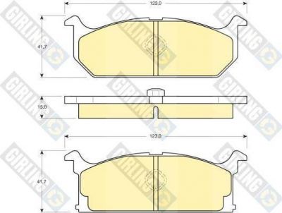 Girling 6103829 комплект тормозных колодок, дисковый тормоз на SUZUKI SWIFT I (AA)