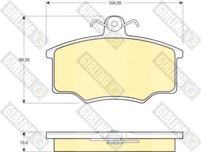 Girling 6104031 комплект тормозных колодок, дисковый тормоз на AUDI 80 (81, 85, B2)