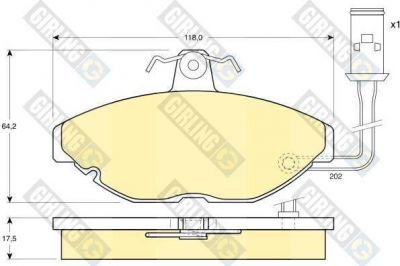 Girling 6104281 комплект тормозных колодок, дисковый тормоз на AUSTIN MAESTRO (XC)