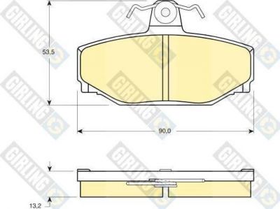 Girling 6104421 комплект тормозных колодок, дисковый тормоз на VOLVO 740 Kombi (745)