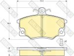 GIRLING Колодки тормозные ALFA ROMEO 145/146/155/FIAT PUNTO/TIPO/UNO 88-99 передние (571309, 6104581)