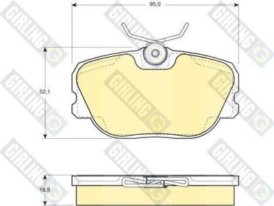 Girling 6104601 комплект тормозных колодок, дисковый тормоз на SAAB 900 I (AC4, AM4)