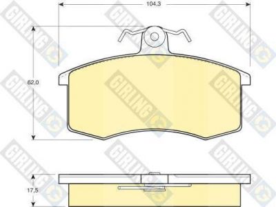 Girling 6104691 комплект тормозных колодок, дисковый тормоз на LADA RIVA универсал (2104)