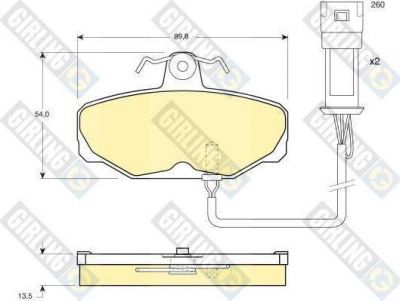 Girling 6104711 комплект тормозных колодок, дисковый тормоз на FORD SCORPIO I (GAE, GGE)