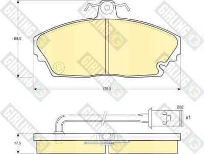 Girling 6104791 комплект тормозных колодок, дисковый тормоз на ROVER 800 (XS)