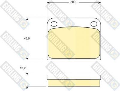 Girling 6105941 комплект тормозных колодок, дисковый тормоз на SAAB 90