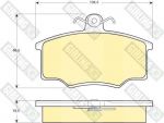 Girling 6106281 комплект тормозных колодок, дисковый тормоз на AUDI 80 (81, 85, B2)