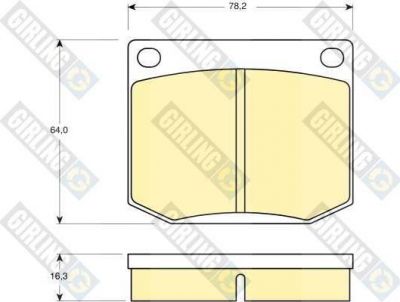 Girling 6106371 комплект тормозных колодок, дисковый тормоз на SAAB 90