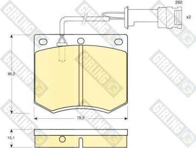 Girling 6106931 комплект тормозных колодок, дисковый тормоз на FORD TAUNUS '80 (GBS, GBNS)