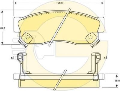 Girling 6107329 комплект тормозных колодок, дисковый тормоз на NISSAN SUNNY II купе (B12)