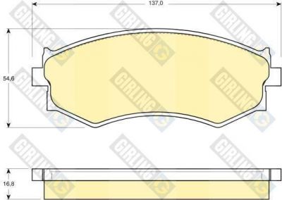 Girling 6107659 комплект тормозных колодок, дисковый тормоз на NISSAN PRIMERA Traveller (W10)