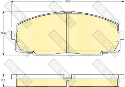 Girling 6107709 комплект тормозных колодок, дисковый тормоз на TOYOTA HIACE IV автобус (LH1_)