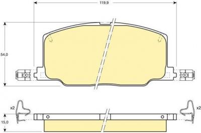 GIRLING Колодки тормозные TOYOTA CAMRY/CARINA/CELICA 86-94 передние (572256, 6107989)