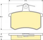 Girling 6108141 комплект тормозных колодок, дисковый тормоз на FIAT CROMA (154)