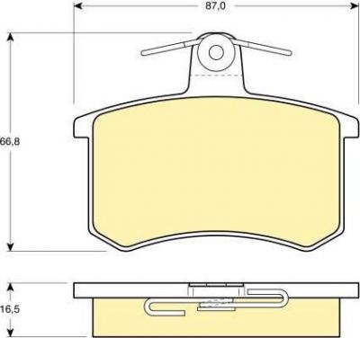 Girling 6108141 комплект тормозных колодок, дисковый тормоз на FIAT CROMA (154)