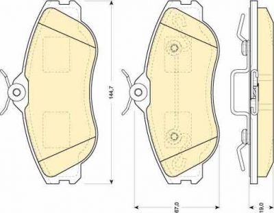 Girling 6108151 комплект тормозных колодок, дисковый тормоз на AUDI 80 Avant (8C, B4)