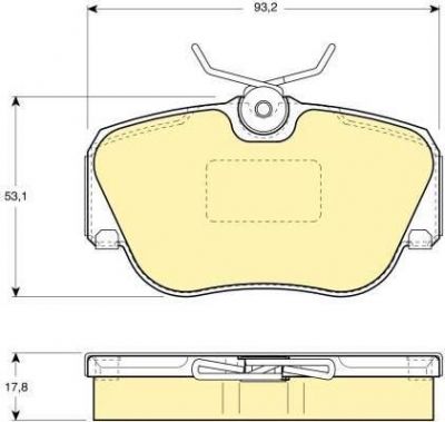 GIRLING Колодки торм пер MB W201 (571353, 6108171)