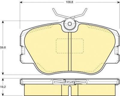 GIRLING Колодки тормозные передние MB W201 W124 с датчиком (A9014210610, 6108181)