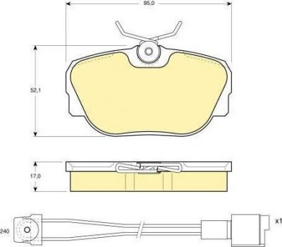 Girling 6108201 Колодки тормозные E30 1.6-2.5 82-93 передние