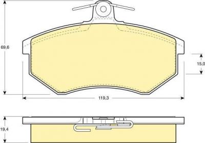 Girling 6108261 Колодки тормозные AUDI А80/VOLKSWAGEN 87>97 передние