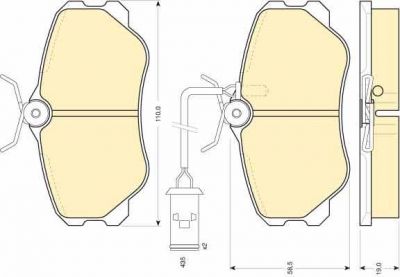 Girling 6108641 комплект тормозных колодок, дисковый тормоз на ALFA ROMEO 164 (164)