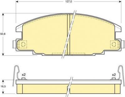 Girling 6108709 Колодки тормозные OPEL FRONTERA 92-98/ISUZU TROOPER 84-91 передние