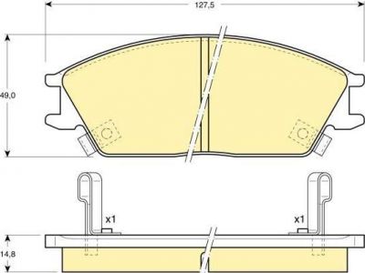 GIRLING Колодки тормозные пер Honda Accord II/Hyundai Accent 00- (572268, 6108939)