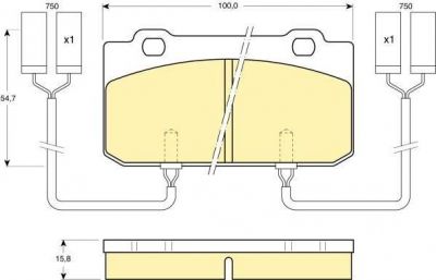 Girling 6109022 комплект тормозных колодок, дисковый тормоз на ALFA ROMEO ARNA (920)