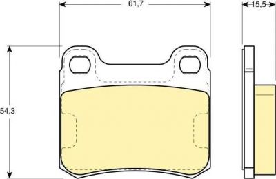 GIRLING Колодки тормозные MERCEDES W202/W124/W201 задние (A0004209820, 6109112)