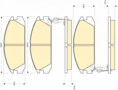 Girling 6109259 комплект тормозных колодок, дисковый тормоз на HONDA ACCORD III (CA)