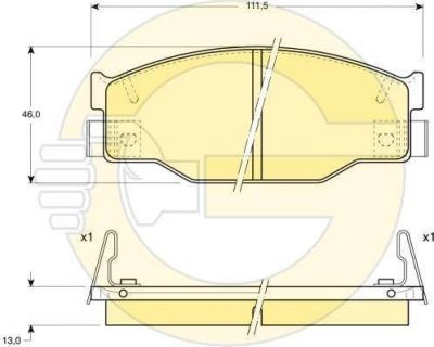 Girling 6109359 комплект тормозных колодок, дисковый тормоз на ISUZU GEMINI седан (JT)