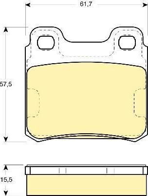 GIRLING Колодки тормозные OPEL ASTRA 92-98/VECTRA A/SAAB 900 93-98 задние (571407, 6109522)