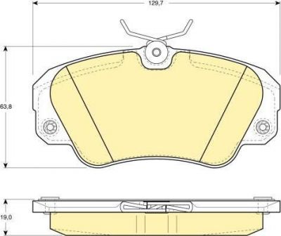 GIRLING Колодки тормозные OPEL OMEGA A OMEGA B SENATOR B ->07 03 (1605033, 6109571)