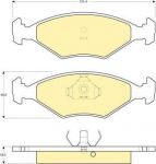 Girling 6109582 комплект тормозных колодок, дисковый тормоз на FIAT ELBA (146_)