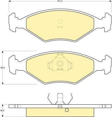 Girling 6109582 комплект тормозных колодок, дисковый тормоз на FIAT ELBA (146_)