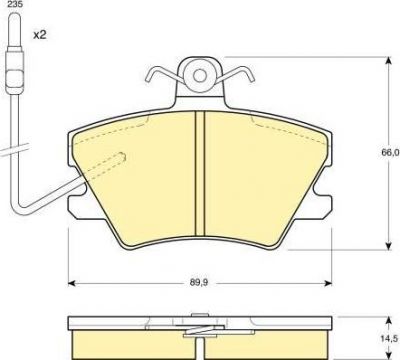 Girling 6109681 комплект тормозных колодок, дисковый тормоз на RENAULT 5 (122_)