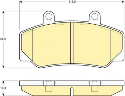 GIRLING Колодки тормозные VOLVO 740/760/940/960 82-96 передние (GDB970, 6109703)